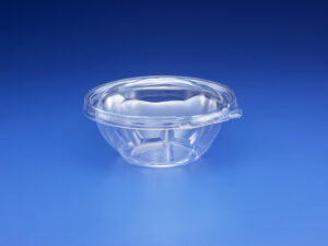 24oz Round Safe-T-Fresh Container with Tamper Evident Hinged Lid
