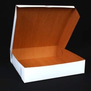 12" X 12" X 2.75" Bakery Box White, Non-Window, Lock-Corner