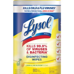 Lysol Disinfecting Wipes 80 Count  Lemon & Lime Blossom
