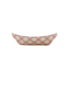 1/2lb Red Plaid Metric Food Tray