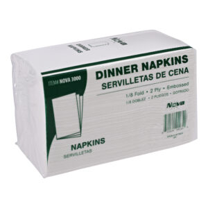 Dinner Napkin 2-ply 14.2 x 16.5, White, 1/8 fold