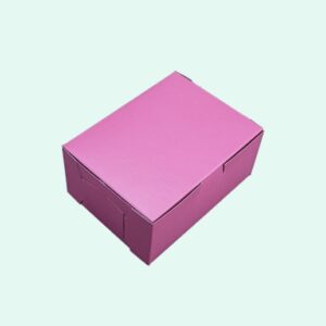 6" X 4.5" X 2.75" Bakery Box Pink Non-Window Lock-Corner
