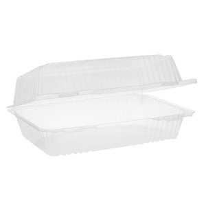 36oz Clear Hinged Lid Container 9-1/4x6-1/4x3-1/4