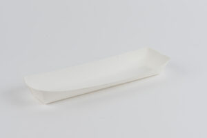 12" White Hot Dog Tray