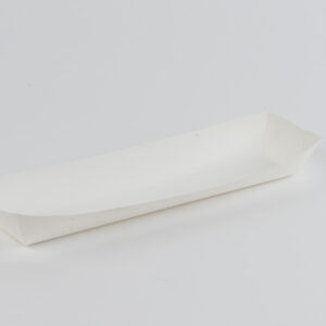 12" White Hot Dog Tray