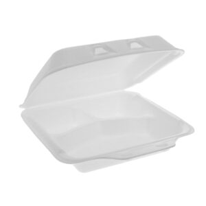 Foam Container 3 Compartment 7.5X8X2-5/8