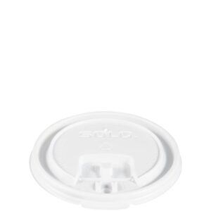 PS Plastic Liftback 'n' Lock Lid White 8 oz