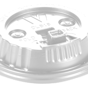 DLB18 White Lock Tab  Lid F/12-24oz