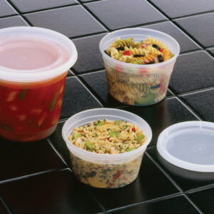 Lid for 64oz Deli Container Translucent Microwavable