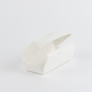 Jumbo Hot Dog Hinged Box White