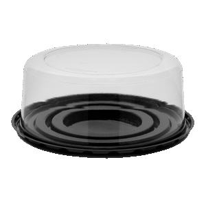 7" Black Cake Base w/3" Smooth Dome Fit's 5" - 6" Cakes PETE