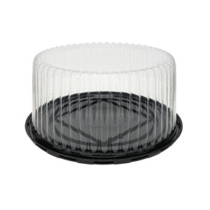10" Black Cake Base Fits 9" Cake 5" Tall Fluted Dome