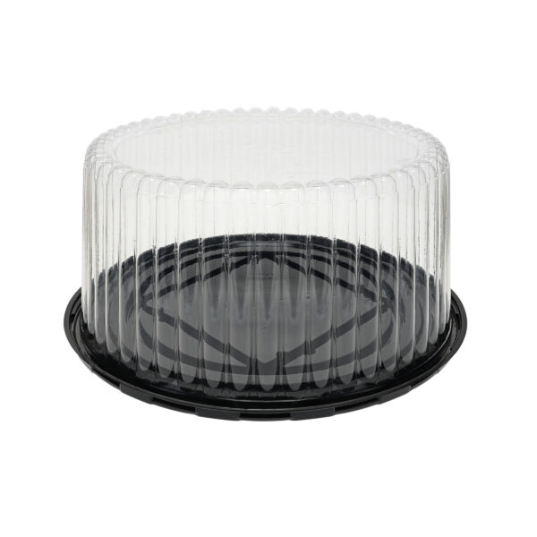 10" Black Cake Base Fits 9" Cake 5" Tall Fluted Dome