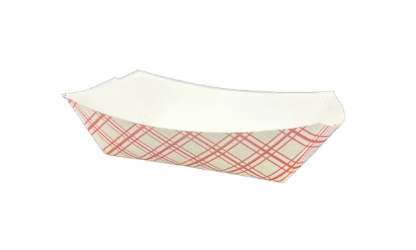 1lb Metric Red Plaid Food Tray
