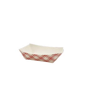 1/4lb Red Plaid Metric Food Tray