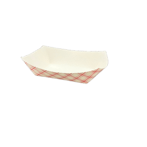 2lb Red Plaid Metric Food Tray