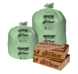 40x46 Green Bio Star Compostable Can Liner 1 Mil