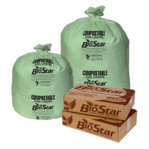 40x46 Green Bio Star Compostable Can Liner 1 Mil