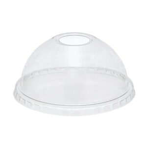 Clear Dome Lid with Small Hole fits 12,16,20 & 24oz Cups