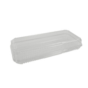 Danish 13.5"x6.875"x2.75" APET Clear Hinged Lid Container