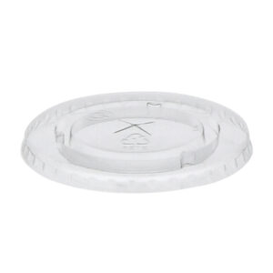 Clear Flat Lid w/Straw Slot fits 16-20 oz Cups