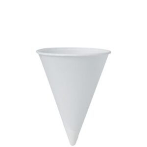 Cup Conical Water Paper 4.25 oz Unprinted Bagged