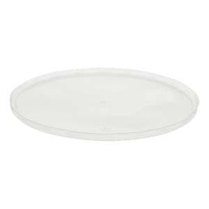 10" Round Flat Lid for Deli Tub Clear , PET