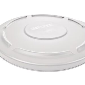 Brute Round Container Lid White, 44 Gallon / 166.6 Liter