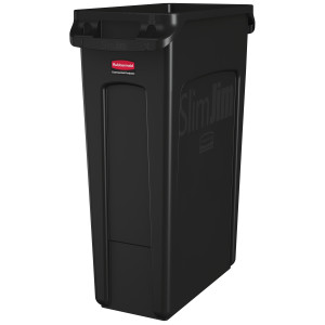 Slim Jim Vented Container Black 23 Gallon / 87.1 Liter