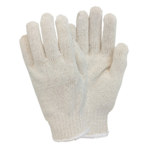 Medium Weight String Knit Gloves Cotton Polyester Blend 7 Gauge