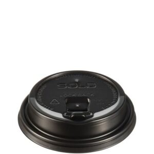 Travelock Reclosable Dome Lid Black for 10-20 Hot cup
