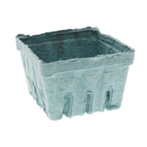 Molded Fiber Berry Basket 4.13" x 4.13" x 2.88" 1 Pint Green