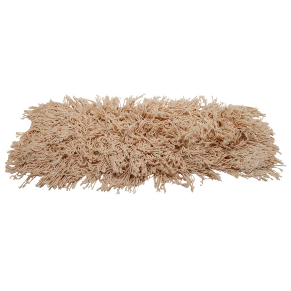 Dust Mop Cut End-Tie Reusable White 5" x 18"