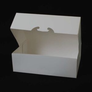 9.56" X 6.69" X 3" Donut Box White, Paperboard, Automatic