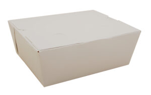 #8 ChampPak Classic Container White, 6" X 4.75" X 2.5"