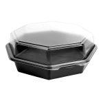 Creative Carryouts Hinged Container 9" Black/Clear