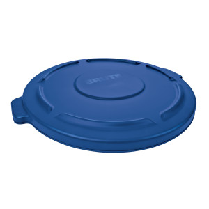 Brute Round Container Lid Blue, 32 Gallon / 121.1 Liter