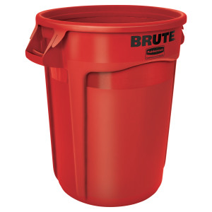 Brute Vented Container Red 32 Gallon / 121.1 Liter