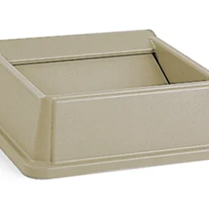 Untouchable Container Swing Lid Beige, 35 Gallon / 132 Liter Square