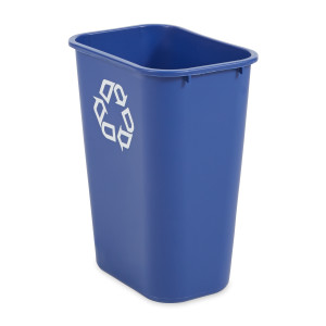 Large Recycling Wastebasket Blue 41 Quart / 39 Liter Deskside