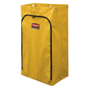 Cleaning Cart Vinyl Bag w/ Zipper Yellow 24 Gallon Traditional