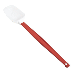High-Heat Spoon Scraper Red Handle / White Spoon, 16.5"