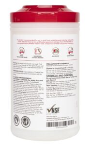 No Rinse Sanitizing Wipes XL 7.75" x 5" 175 Count