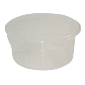 Round Storage Container Clear, 2 Quart / 1.9 Liter