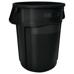 Brute Vented Container Black, 32 Gallon / 121.1 Liter