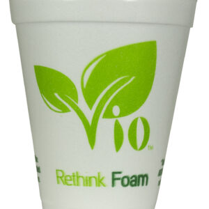 C12AVIO Vio Foam Cup White / Green 12 oz