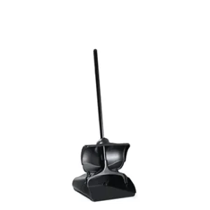 Executive Series Lobby Pro Dust Pan Black, w/ Cover & Long Handle