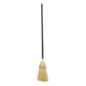 Lobby Corn Broom Bown, w/ Wood Handle