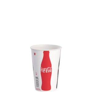 Double Sided Poly Paper Cold Cups 16 oz Coca-Cola Print