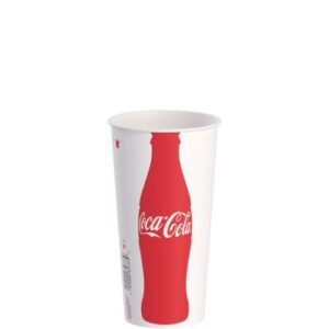 Double Sided Poly Paper Cold Cups 21 oz Coca-Cola Print